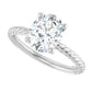 White Gold Oval Solitaire Engagement Ring