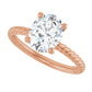 Rose Gold Oval Solitaire Engagement Ring
