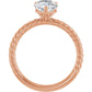 Rose Gold Pear Solitaire Engagement Ring