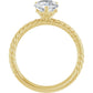 Yellow Gold Pear Solitaire Engagement Ring