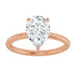 Rsoe Gold Pear Solitaire Engagement Ring