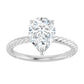 White Gold Pear Solitaire Engagement Ring