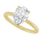 Yellow Gold Pear Solitaire Engagement Ring