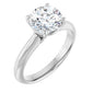 White Gold  Round Solitaire Engagement Ring