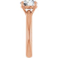 Rose Gold  Round Solitaire Engagement Ring