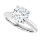 White Gold  Round Solitaire Engagement Ring