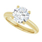 Yellow Gold Round Solitaire Engagement Ring