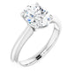 White Gold Oval Solitaire Engagement Ring
