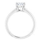 White Gold Oval Solitaire Engagement Ring