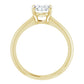 Yellow Gold Oval Solitaire Engagement Ring