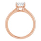 Rose Gold Oval Solitaire Engagement Ring