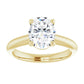 Yellow Gold Oval Solitaire Engagement Ring