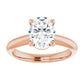 Rose Gold Oval Solitaire Engagement Ring