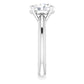 White Gold Oval Solitaire Engagement Ring