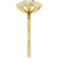 Yellow Gold Round Engagement Ring With Halo