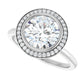 White Gold Round Engagement Ring With Halo