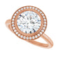 Rose Gold Round Engagement Ring With Halo