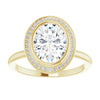 Yellow Gold Oval Engagement Ring With Halo