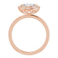 Rose Gold Oval Engagement Ring With Halo