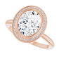 Rose Gold Oval Engagement Ring With Halo