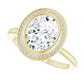Yellow Gold Oval Engagement Ring With Halo