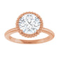 Rose Gold Round Shaped Solitaire Engagement Ring