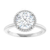 White Gold Round Shaped Solitaire Engagement Ring