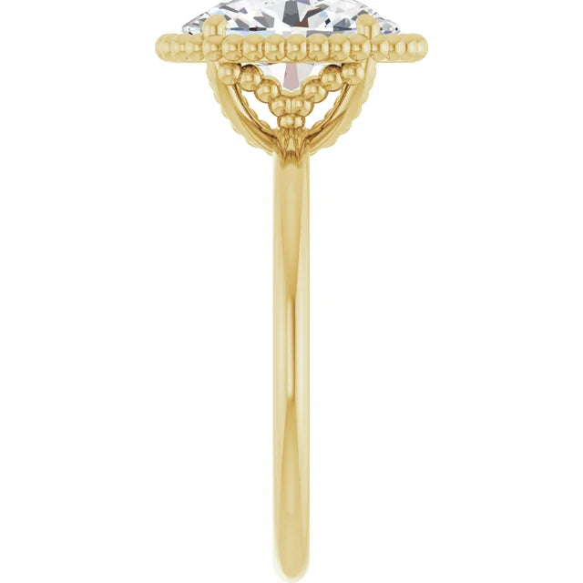 Yellow Gold Oval Shaped Solitaire Engagement Ring