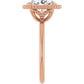 Rose Gold Oval Shaped Solitaire Engagement Ring