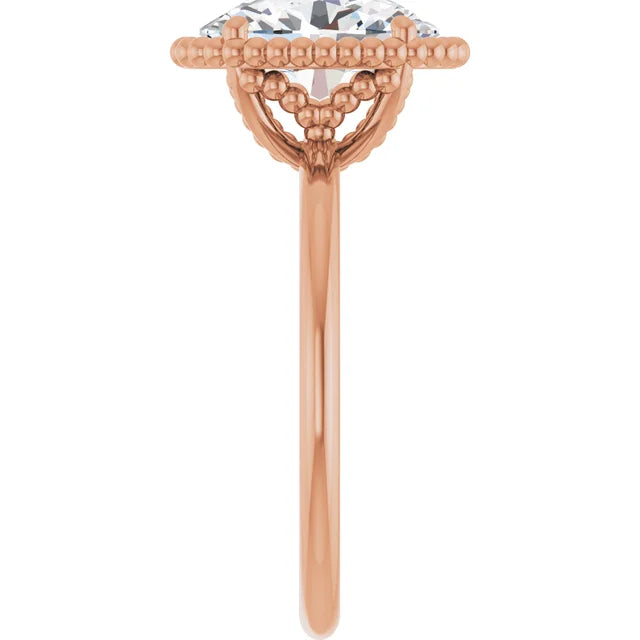 Rose Gold Oval Shaped Solitaire Engagement Ring