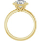 Yellow Gold Round Shaped Solitaire Engagement Ring