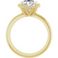 Yellow Gold Oval Shaped Solitaire Engagement Ring