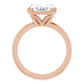 Rose Gold Emerald Cut Solitaire Engagement Ring
