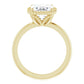 Yellow Gold Emerald Cut Solitaire Engagement Ring