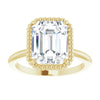 Yellow Gold Emerald Cut Solitaire Engagement Ring