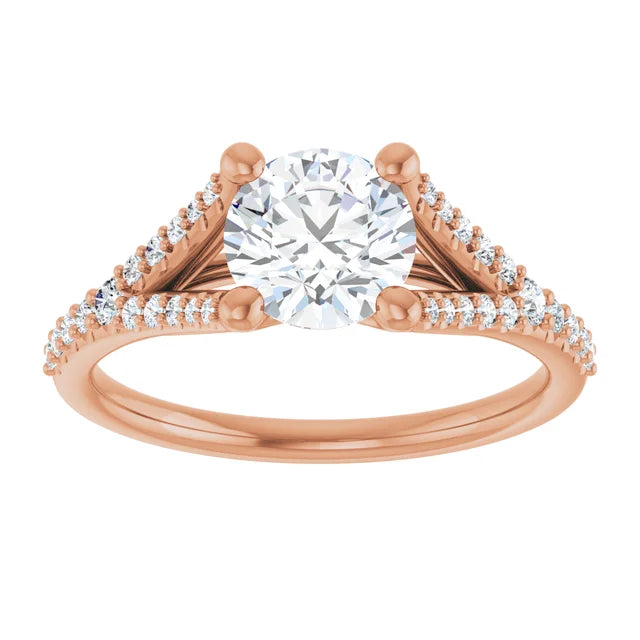 Rose Gold Round Engagement Ring