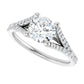White Gold Round Engagement Ring