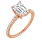 Rose Gold Emerald Engagement Ring
