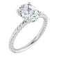 White Gold Oval Solitaire Engagement Ring
