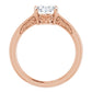 Rose Gold Round Solitaire Engagement Ring