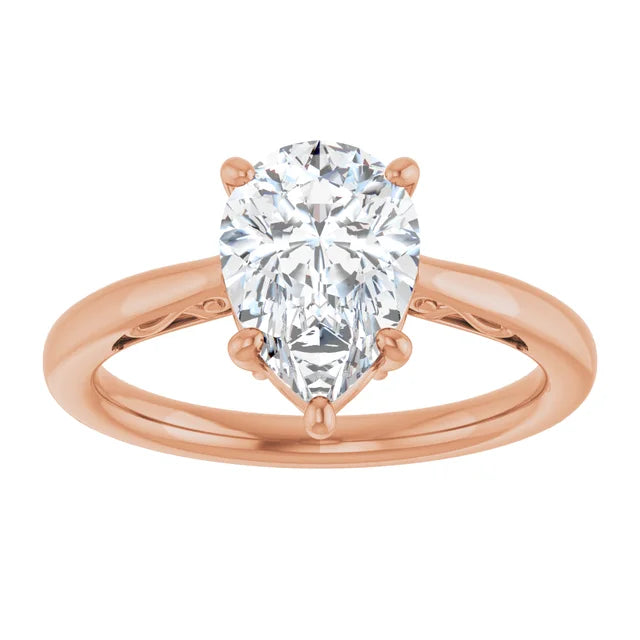 Pear Solitaire Engagement Ring