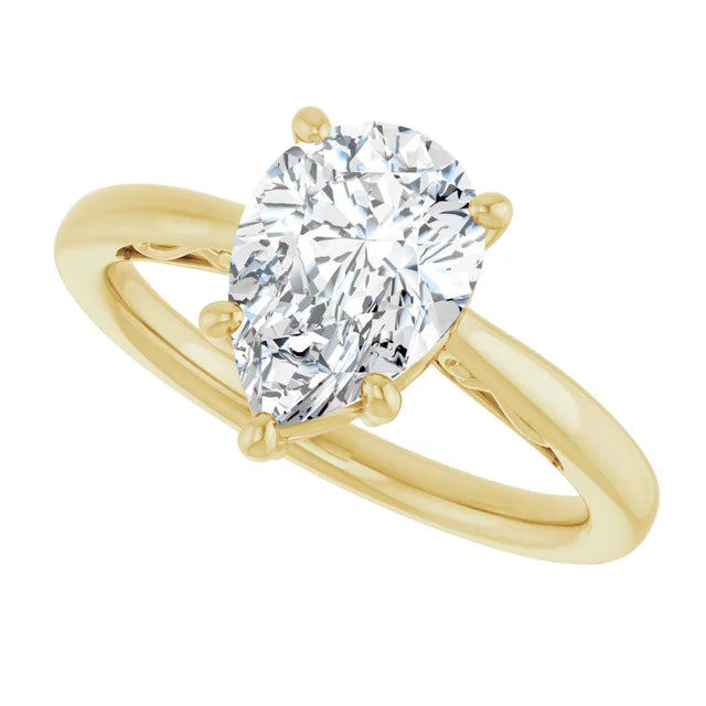 Pear Solitaire Engagement Ring