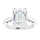 White Gold Emerald Cut Solitaire Engagement Ring