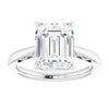 White Gold Emerald Cut Solitaire Engagement Ring
