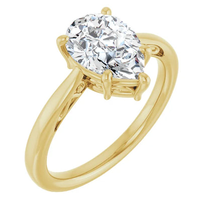 Pear Solitaire Engagement Ring
