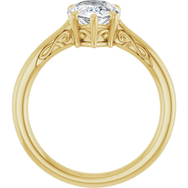 Pear Solitaire Engagement Ring