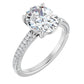 White Gold Oval Engagement Ring