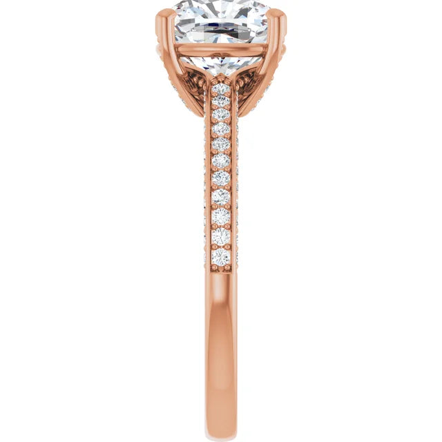 Rose Gold Round Engagement Ring