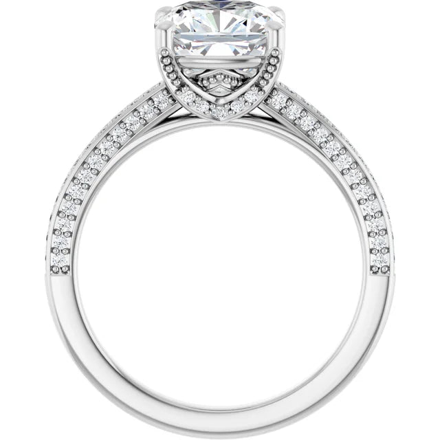 White Gold Round Engagement Ring