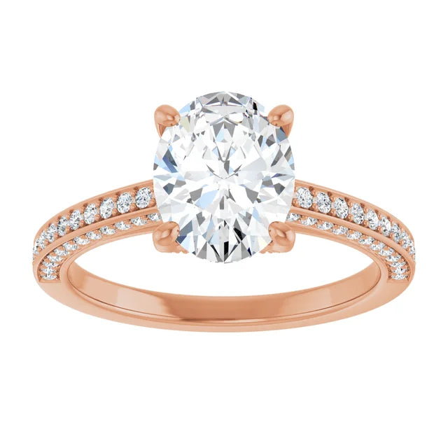 Rose Gold Oval Engagement Ring